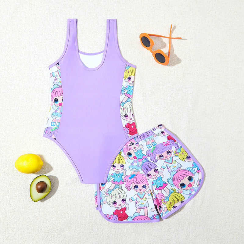 Cute Printed Two-Piece Swimwear for Kids,Bikini Set for Girls, Swim Suit for Children