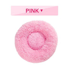 SnugglePaws Plush Donut Pet Bed | Cozy Calming Bed for Dogs & Cats