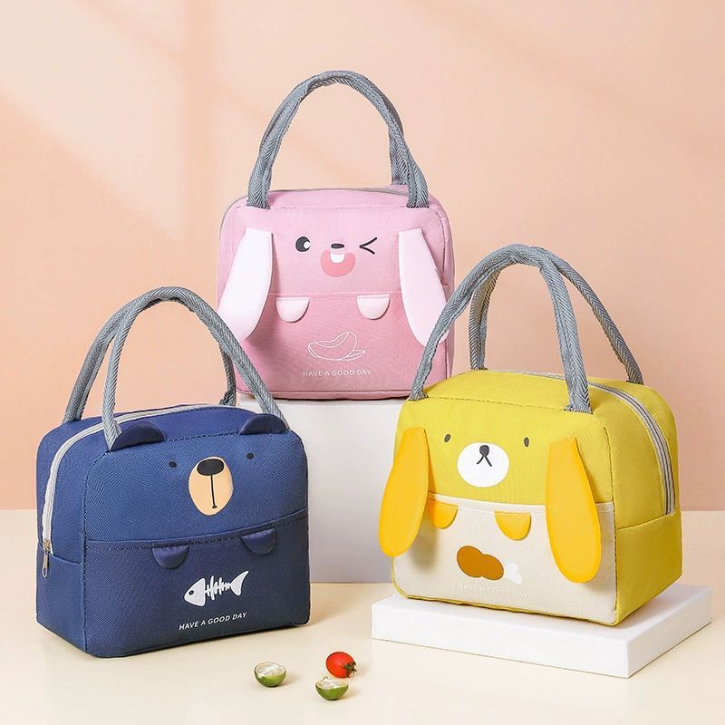 Insulated Lunch Tote | Cartoon Print Thermal Cooler Bag for Work, School & Picnics