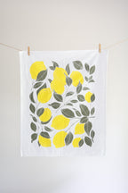 Lemon Tea Towel – Watercolor Print, 100% Cotton | Made in USA by Highland Ridge Decor