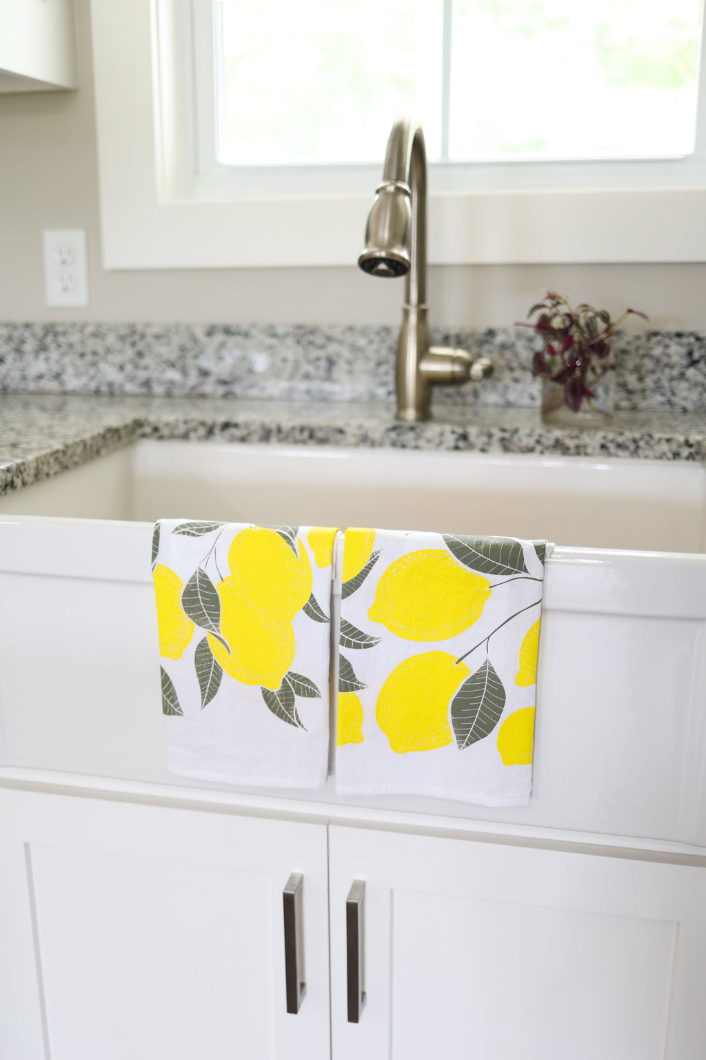 Lemon Tea Towel – Watercolor Print, 100% Cotton | Made in USA by Highland Ridge Decor
