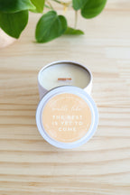 The Best is Yet to Come Soy Candle – Citrus Agave | Orange, Lemon & Peach, Wooden Wick