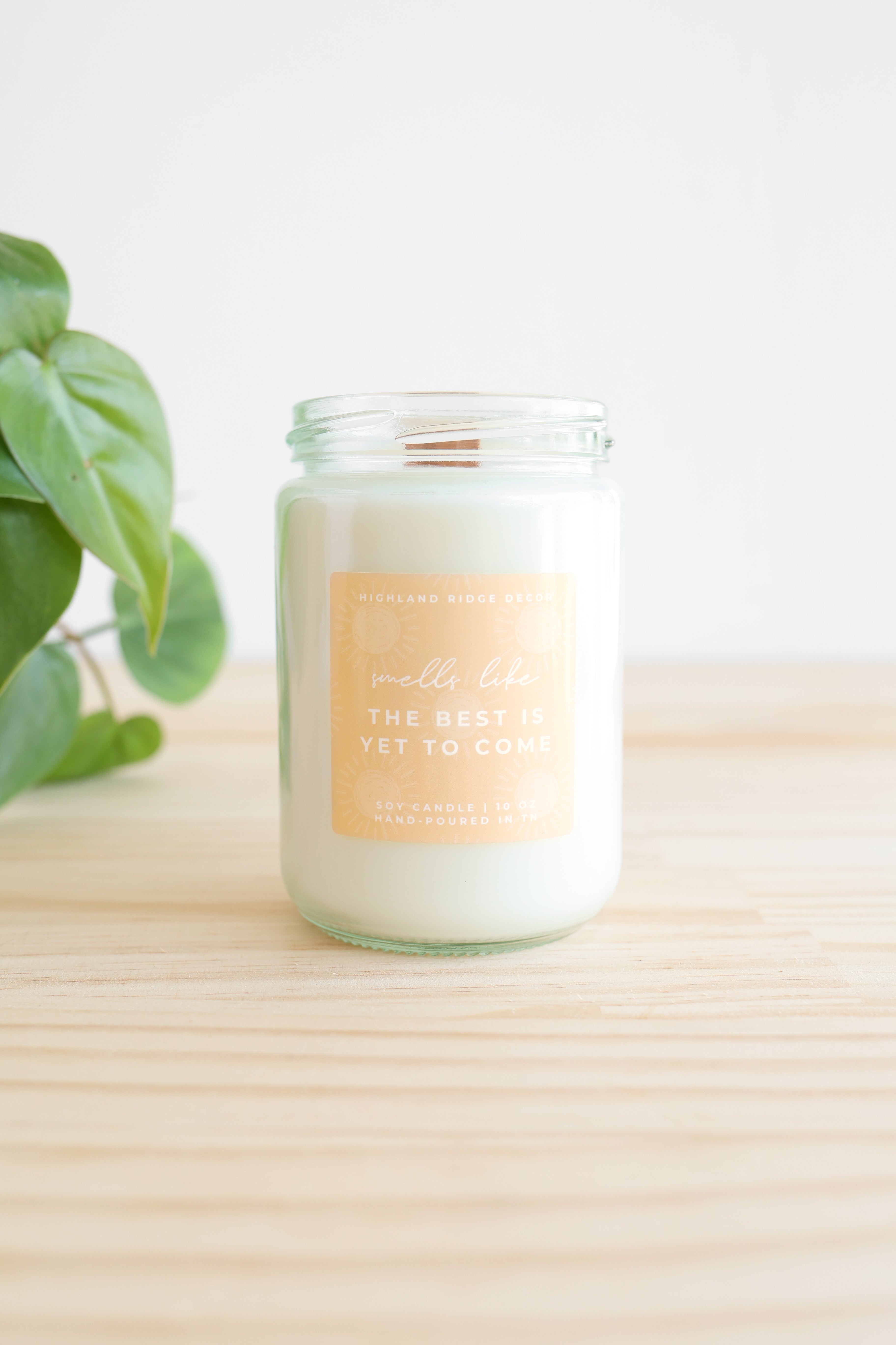 The Best is Yet to Come Soy Candle – Citrus Agave | Orange, Lemon & Peach, Wooden Wick