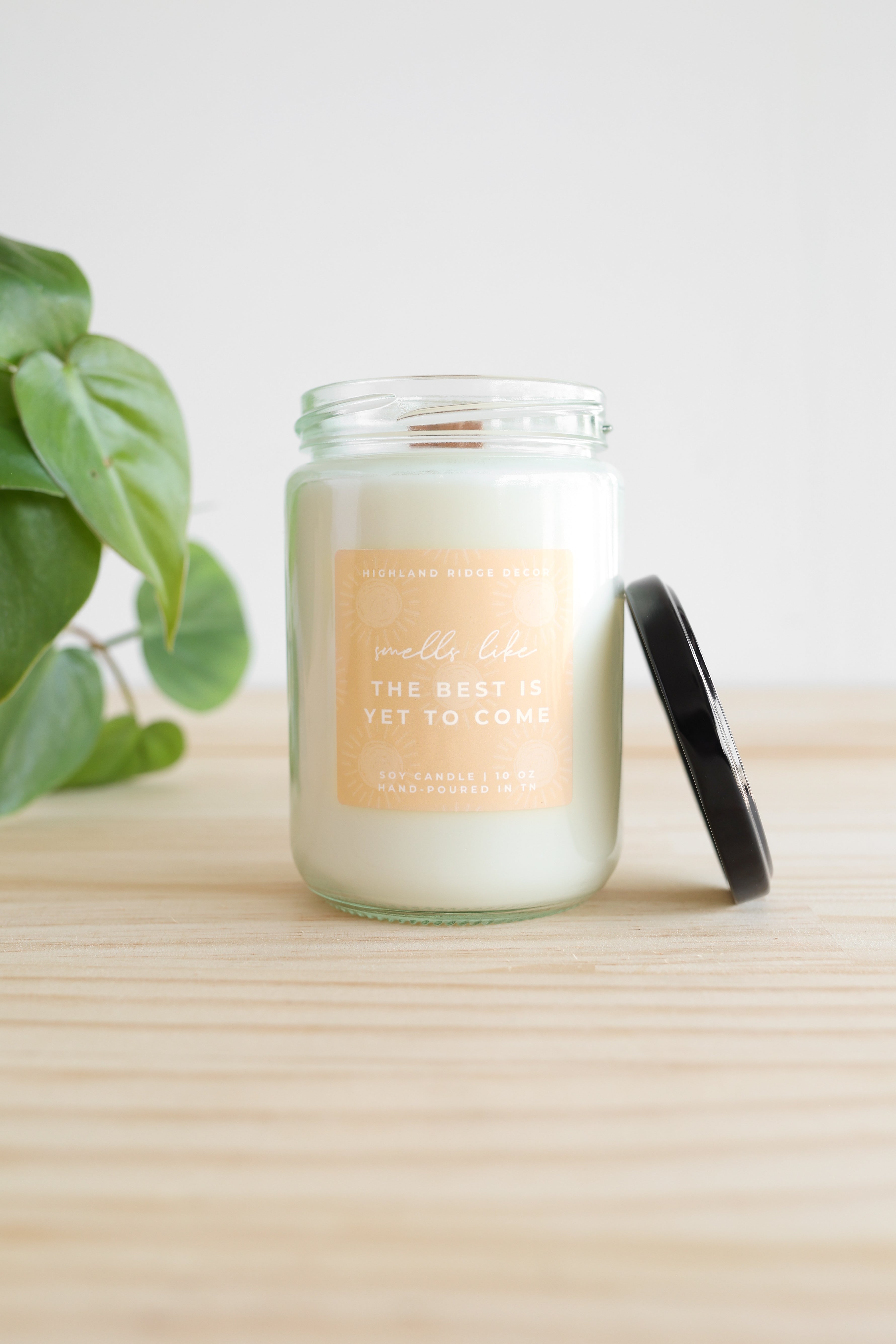The Best is Yet to Come Soy Candle – Citrus Agave | Orange, Lemon & Peach, Wooden Wick