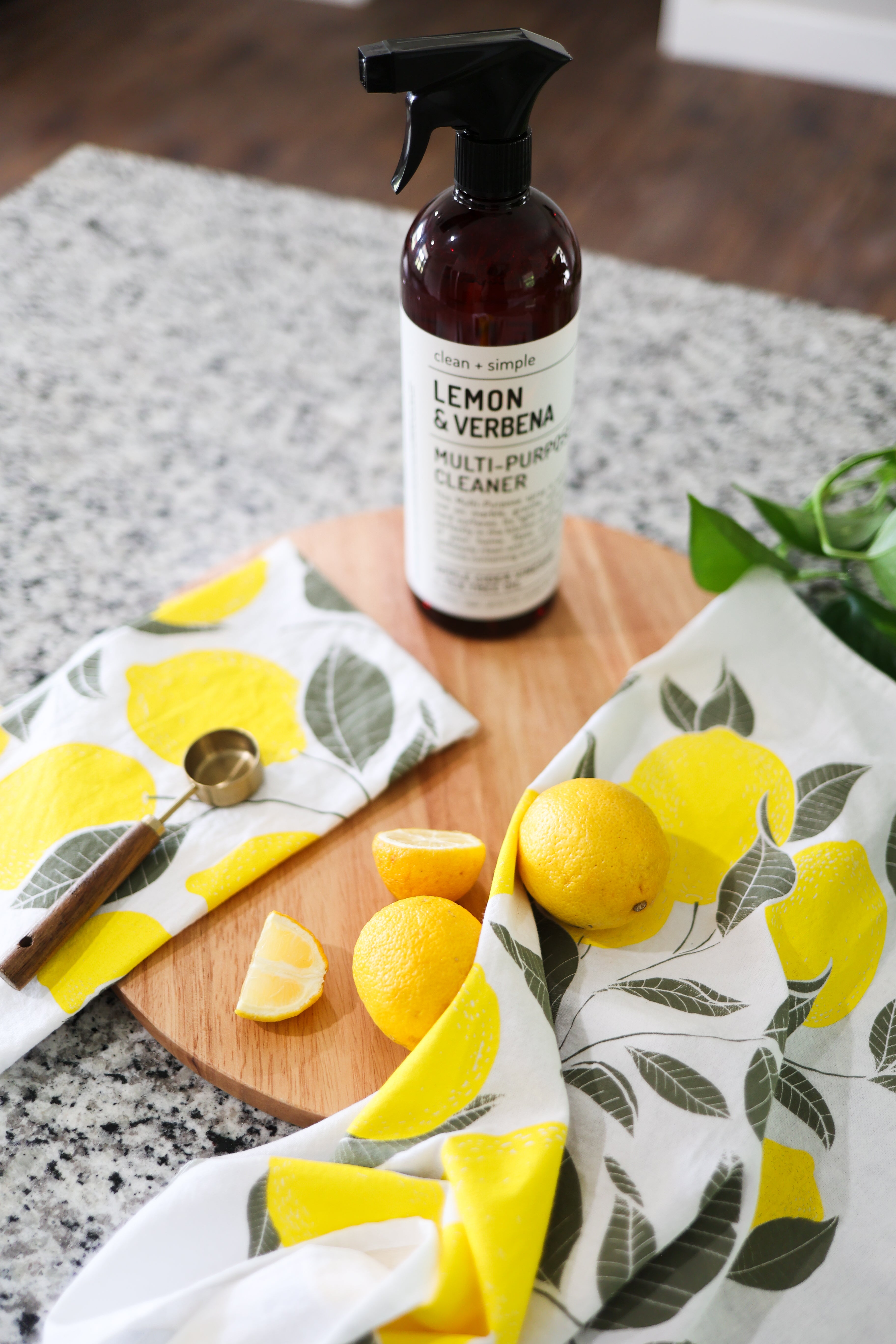 Lemon Tea Towel – Watercolor Print, 100% Cotton | Made in USA by Highland Ridge Decor