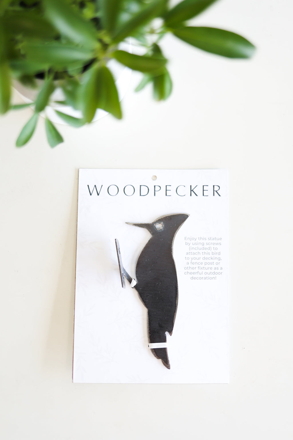 Woodpecker Metal Bird Statue | Plasma Cut Steel Garden & Fence Decor