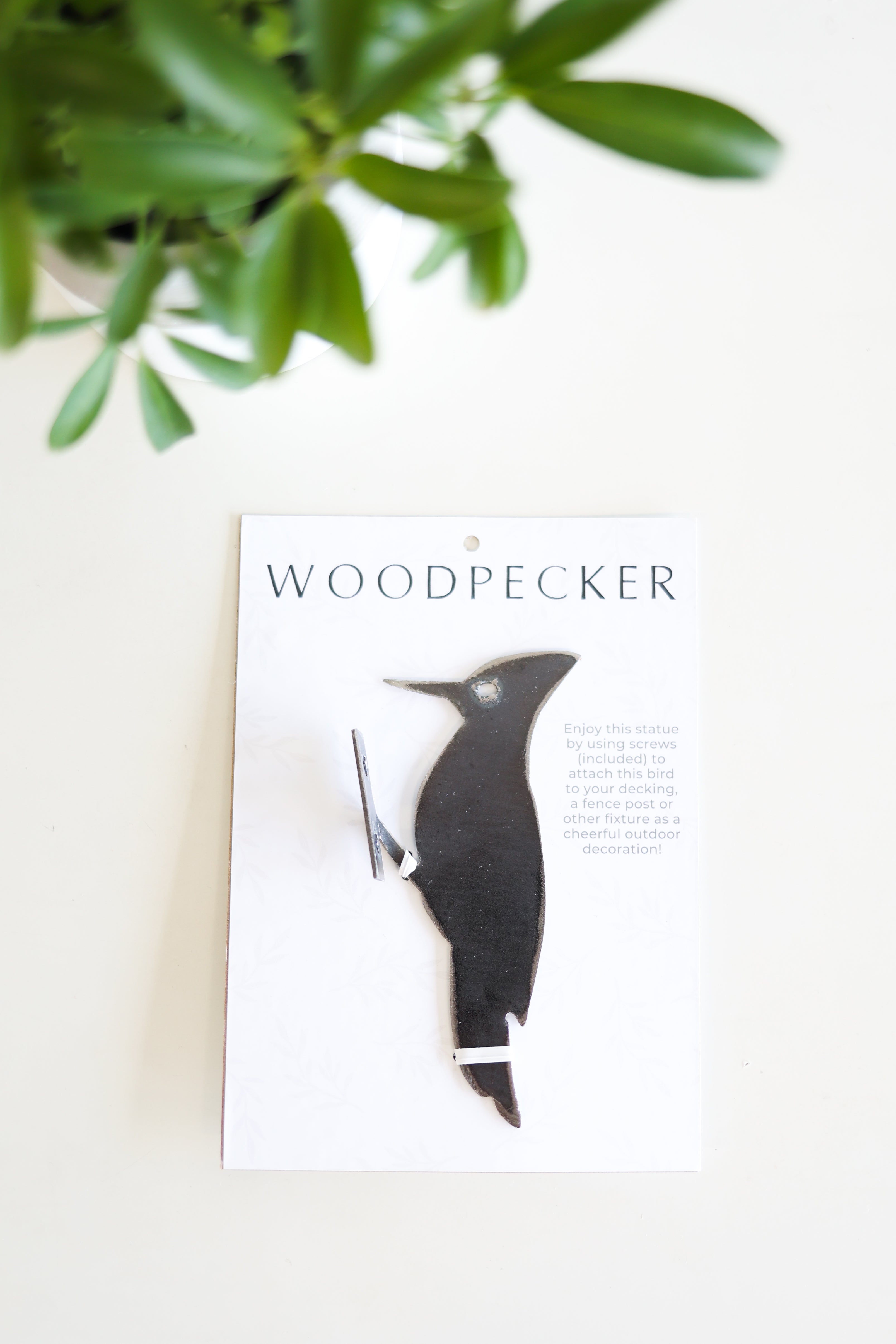Woodpecker Metal Bird Statue | Plasma Cut Steel Garden & Fence Decor