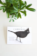Metal Cardinal Garden Statue – Handmade Plasma Cut Steel, 6.5" Outdoor Bird Decor
