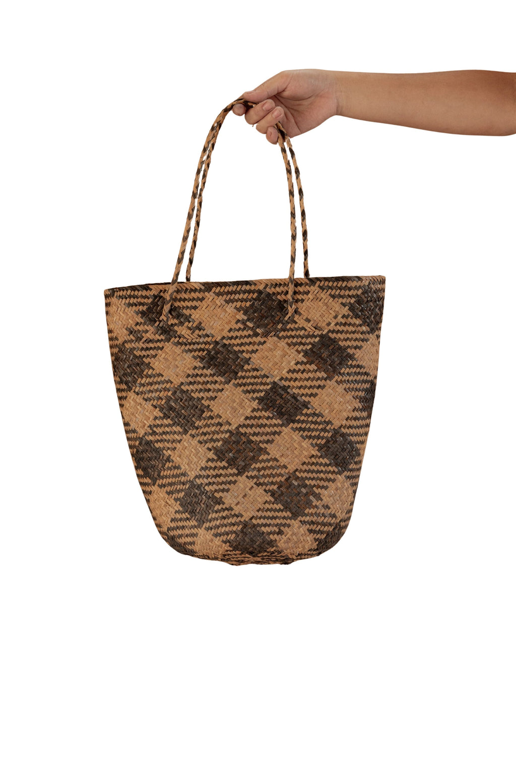 Praya Day Bag | Handwoven Borneo Rattan Circle Bag from Bali