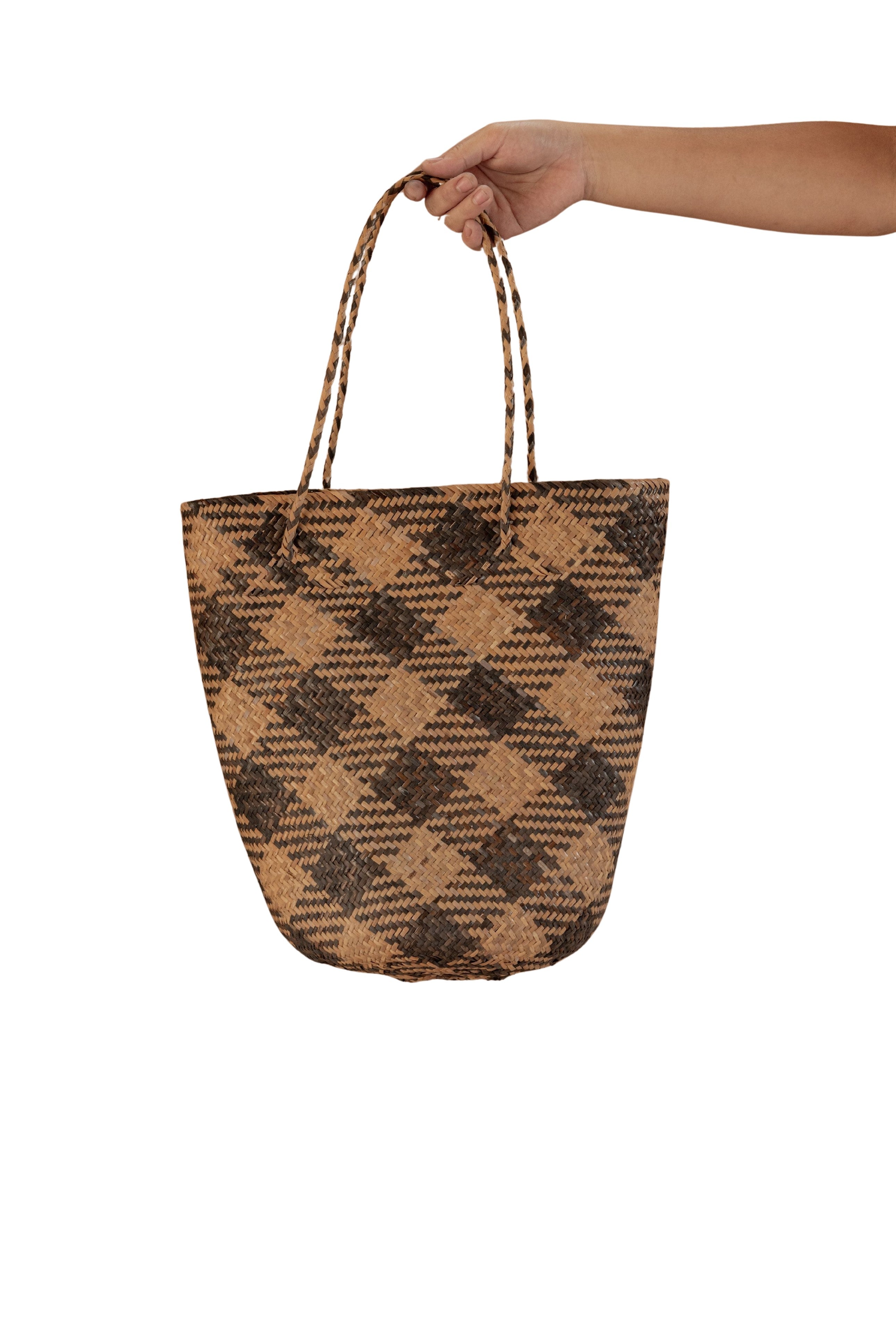 Praya Day Bag | Handwoven Borneo Rattan Circle Bag from Bali