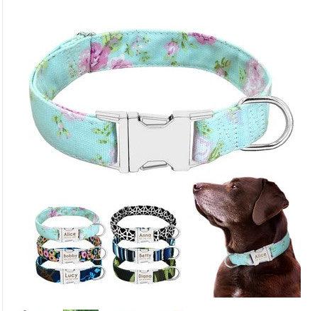 Personalized Dog Collar with Engraved Name | Collar & Leash Sets