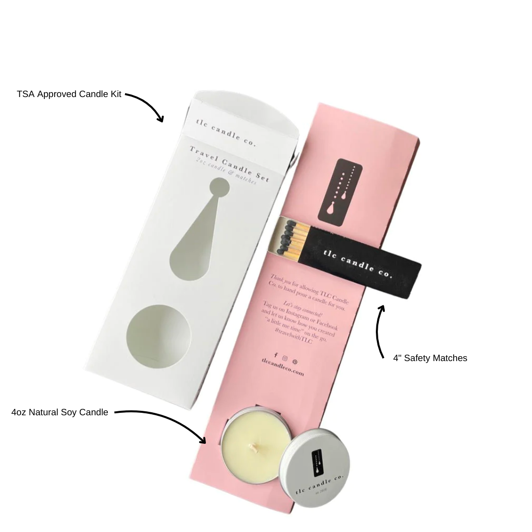 Travel Candle with Matches – Citrus Tree | Pure Soy, TSA-Approved