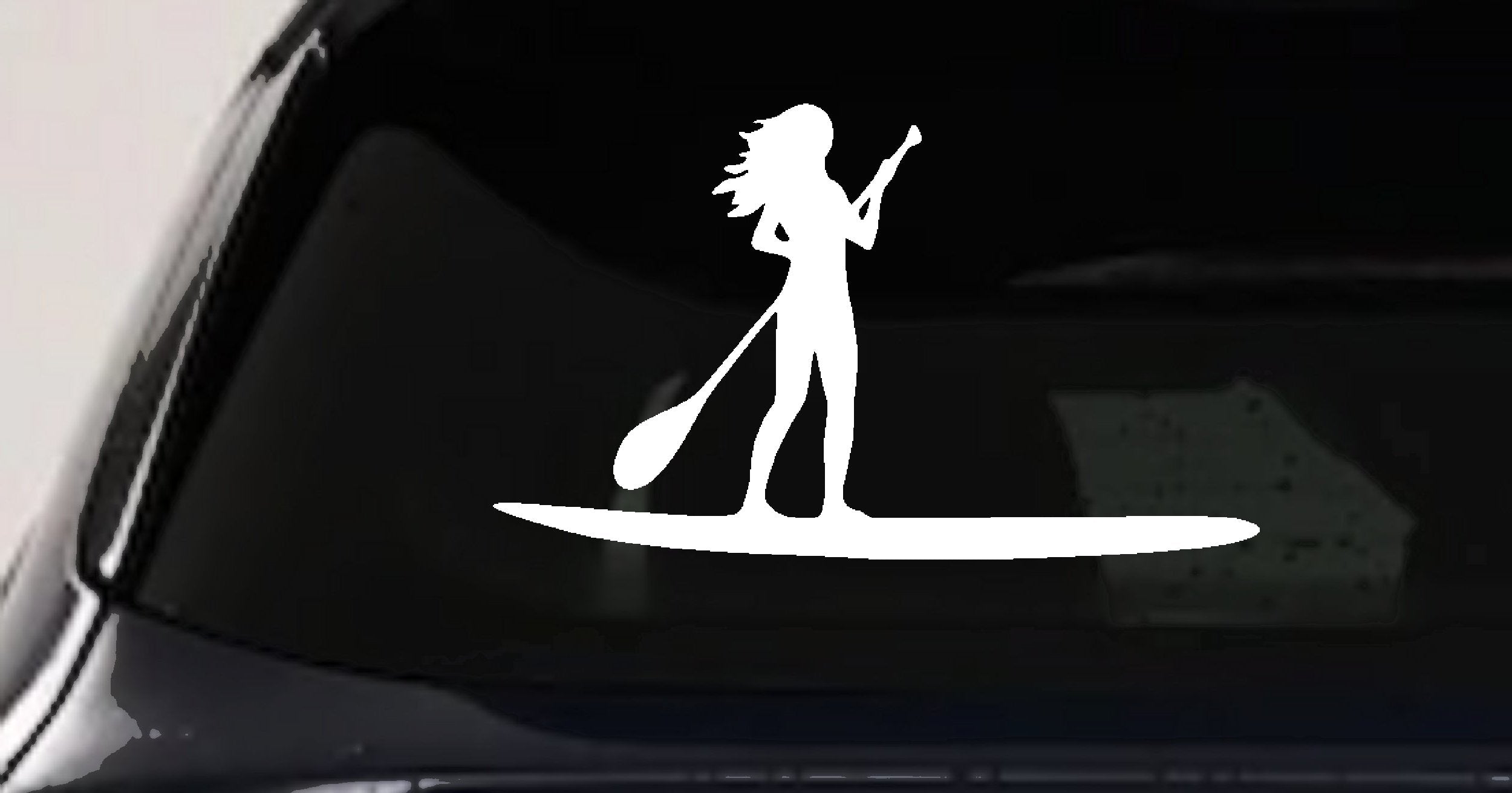 SUP Woman Girl Decal Car Truck Window Sticker Paddleboard Vinyl Graphic-0