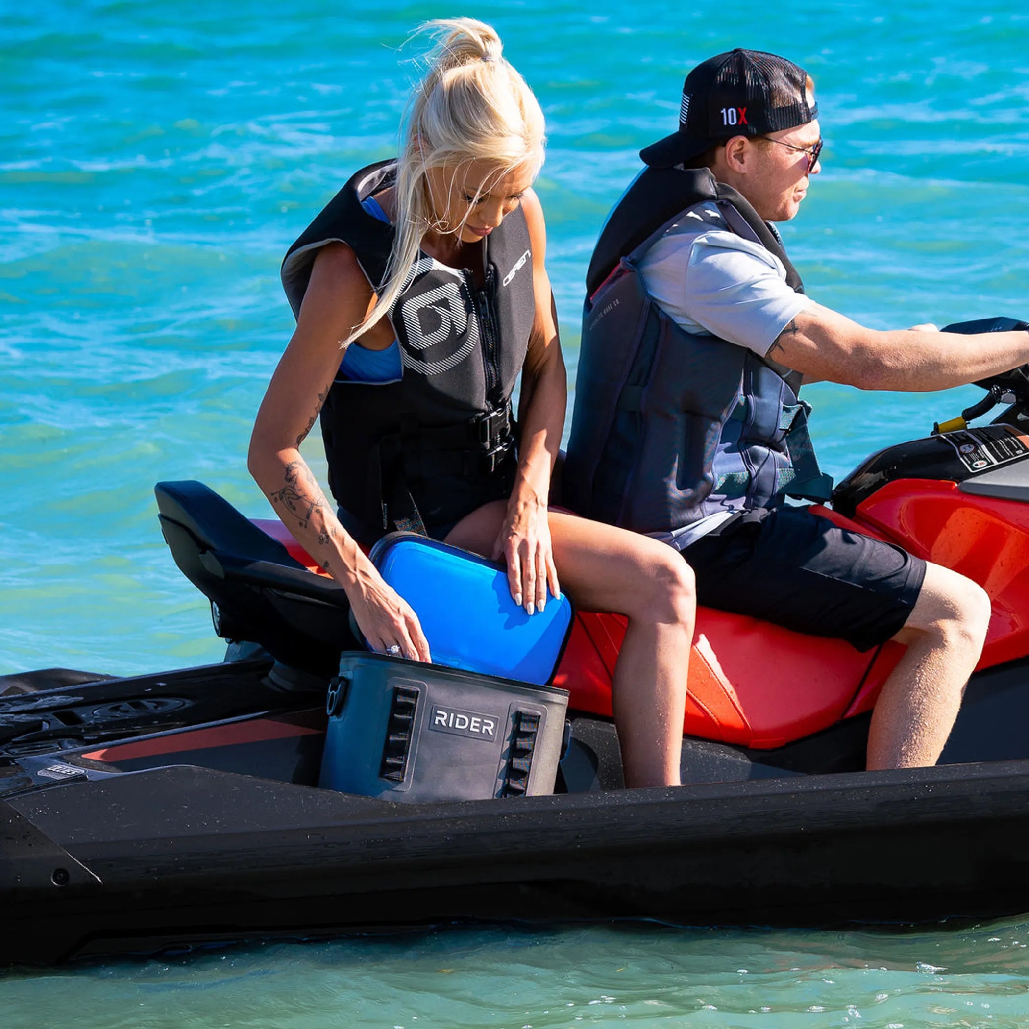 Single Cooler by Rider Coolers -  Fits All PWC, Paddle board, Kayak, tubes, bicycle racks