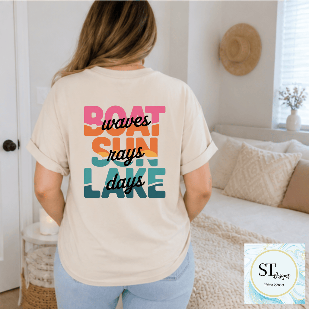 Boat Waves Sun Rays Lake Days