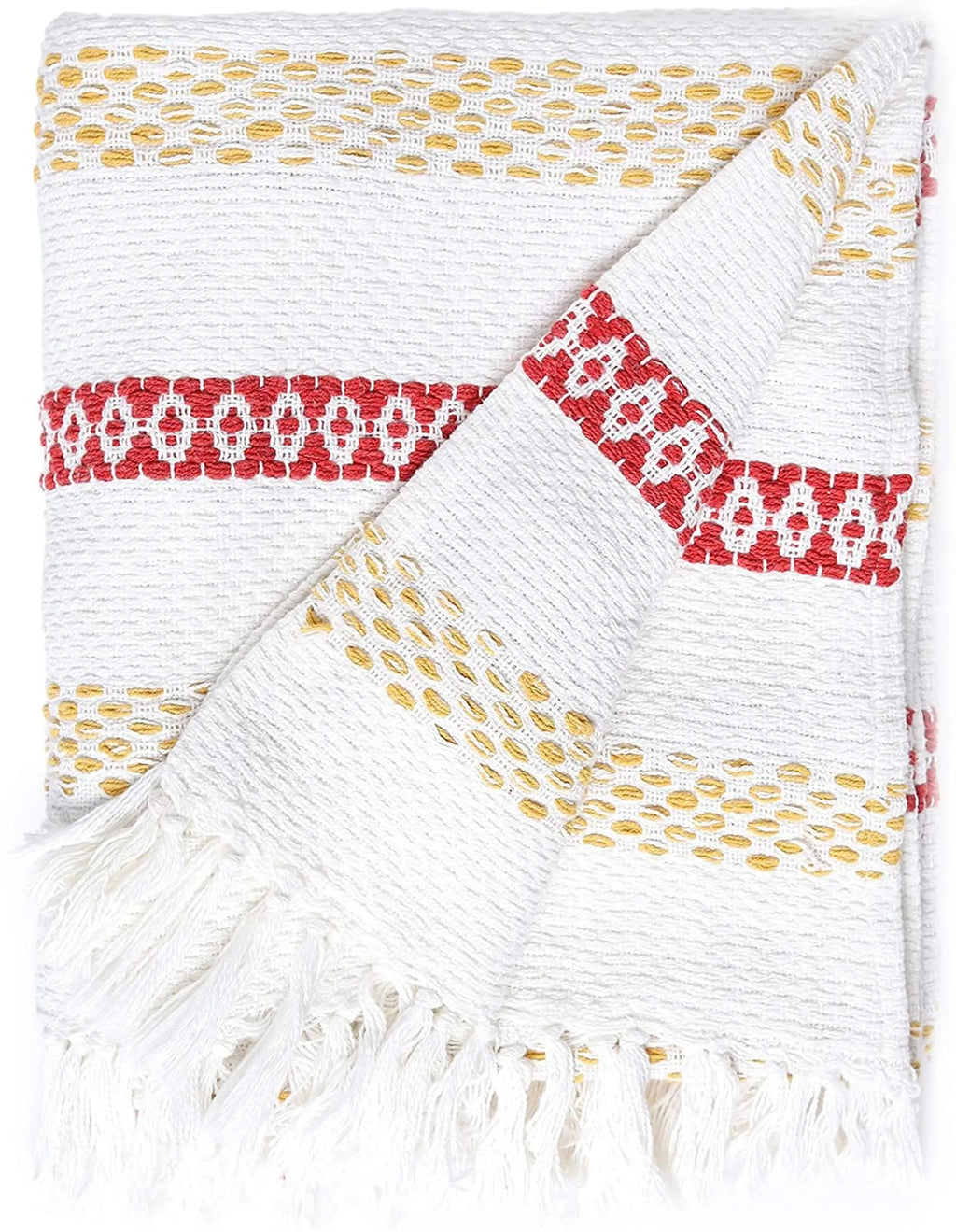 Classic Cotton Throw Blanket | Soft Plaid Blanket for Home & Cabin