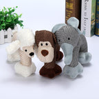 Whistle Pals Squeaky Plush Dog Toys | Poodle, Elephant & Monkey