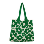 New Flower Bag Knitted Bag Large Capacity Tote Bag Student Shoulder Bag Woolen Bag Trendy Girl