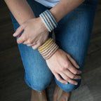 Roll-On® Bracelet – Handcrafted Nepal Bracelet | Glass Beads & Hand-Dyed Cotton