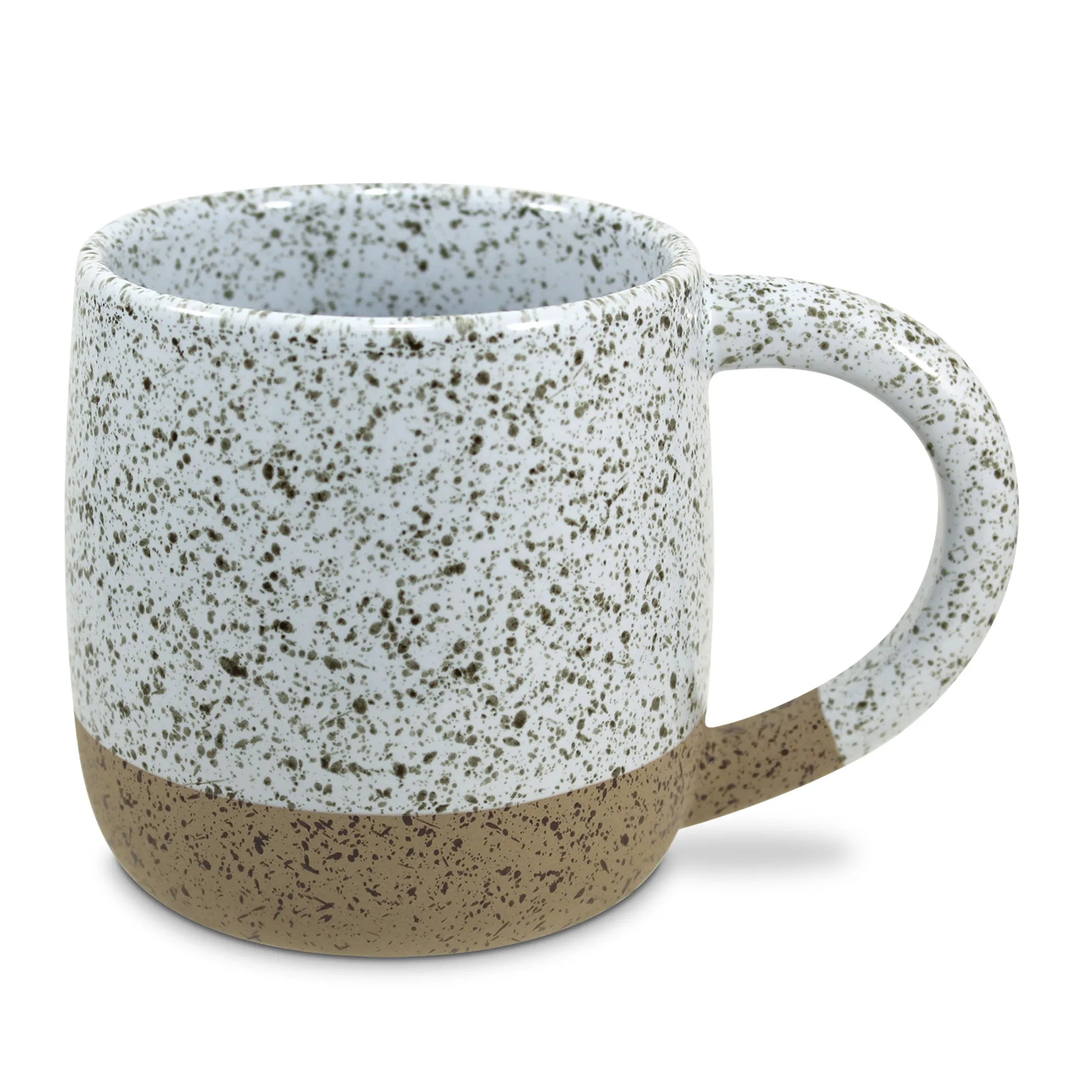 Mug Speckled Stone Peace White18Oz