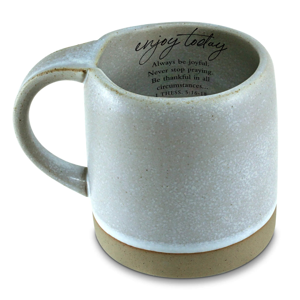 Coffee Mug Enjoy Today Stone Gray