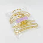 Gold Mine Hair Claw Set of 3 | Large Gold Finish Claw Clips