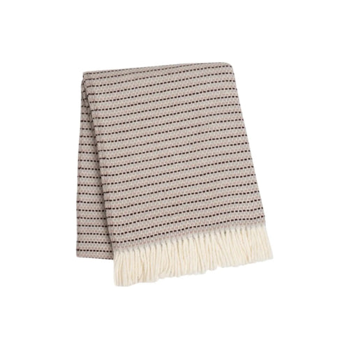 55" X 70" Dusty Rose Cotton Blend Woven Plush Throw Blanket with Fringe