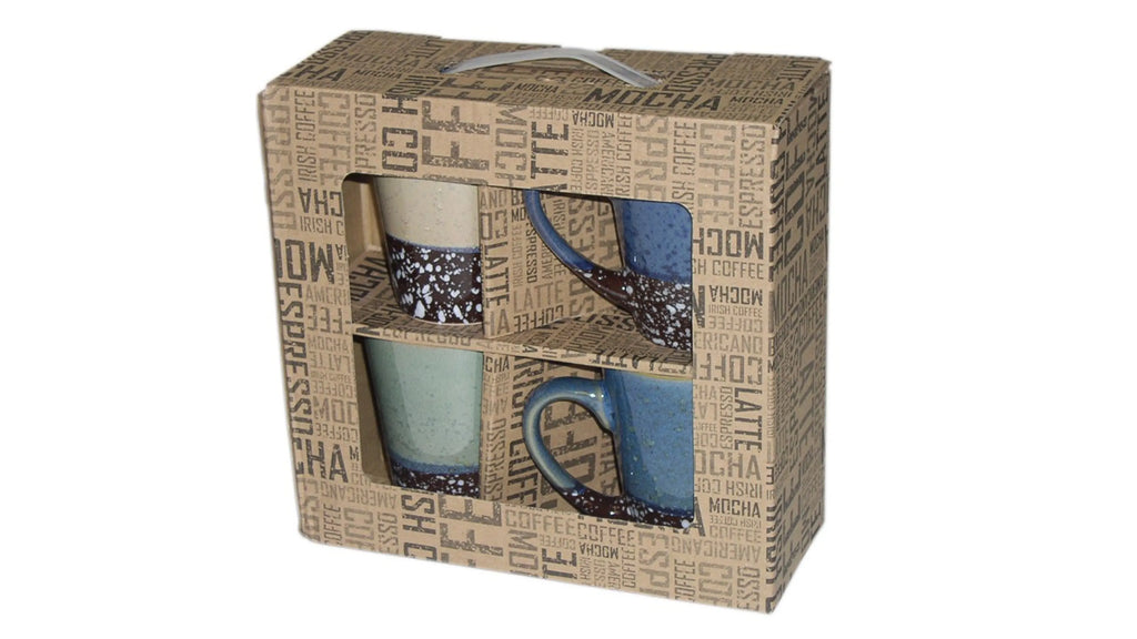 Marcelle 4-Piece 11 oz Stoneware Coffee Mug Set