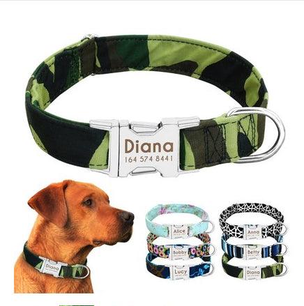 Personalized Dog Collar with Engraved Name | Collar & Leash Sets