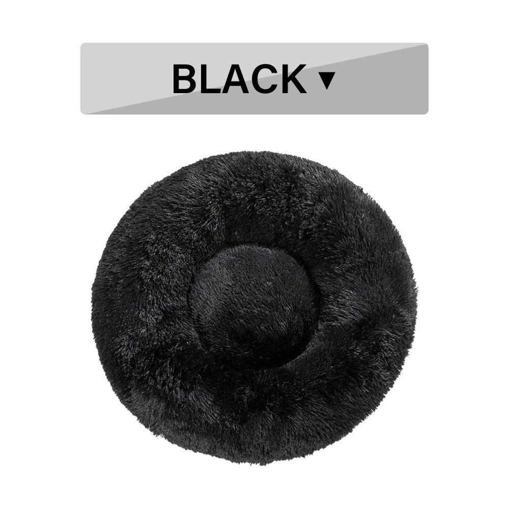 SnugglePaws Plush Donut Pet Bed | Cozy Calming Bed for Dogs & Cats