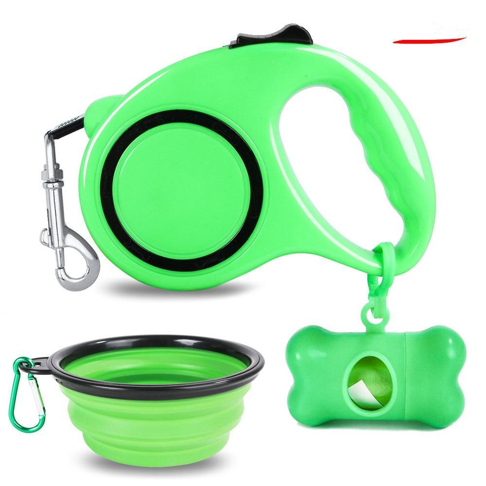 3-in-1 Dog Leash & Folding Bowl Set | Walk, Hydrate & Go