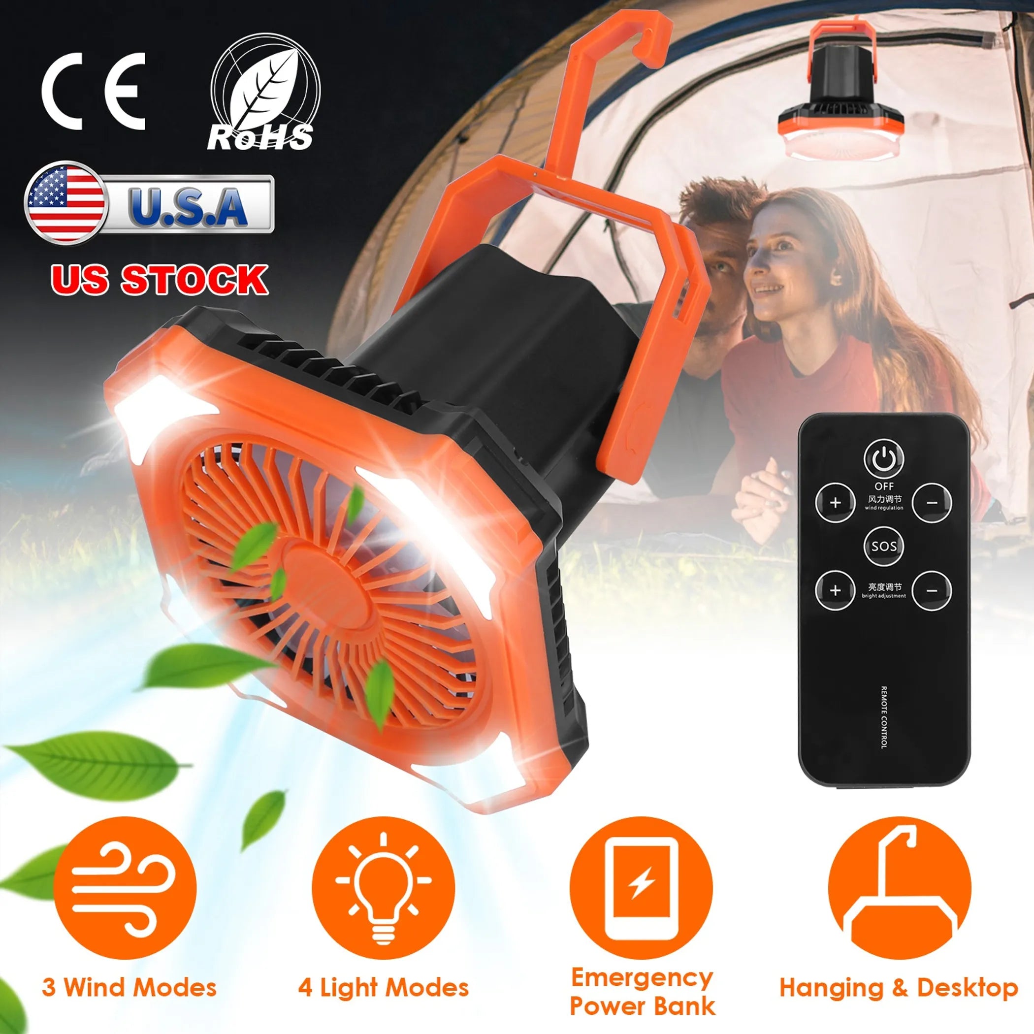 Portable Camping Lantern Fan
