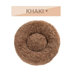 SnugglePaws Plush Donut Pet Bed | Cozy Calming Bed for Dogs & Cats