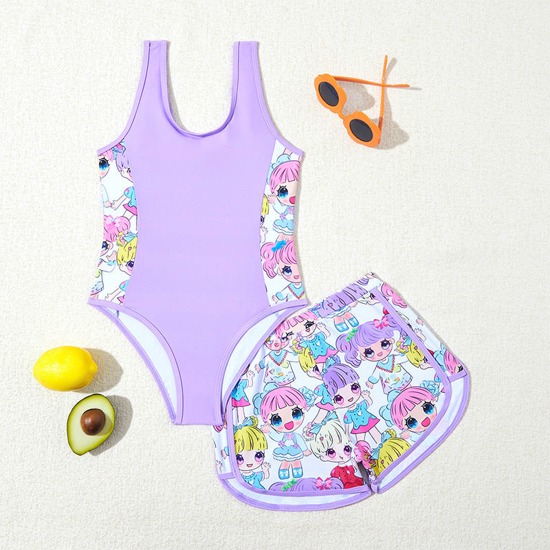 Cute Printed Two-Piece Swimwear for Kids,Bikini Set for Girls, Swim Suit for Children