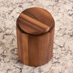Acacia Wood Rotating Lazy Susan Utensil Holder | Handcrafted Kitchen Organizer