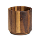 Acacia Wood Rotating Lazy Susan Utensil Holder | Handcrafted Kitchen Organizer