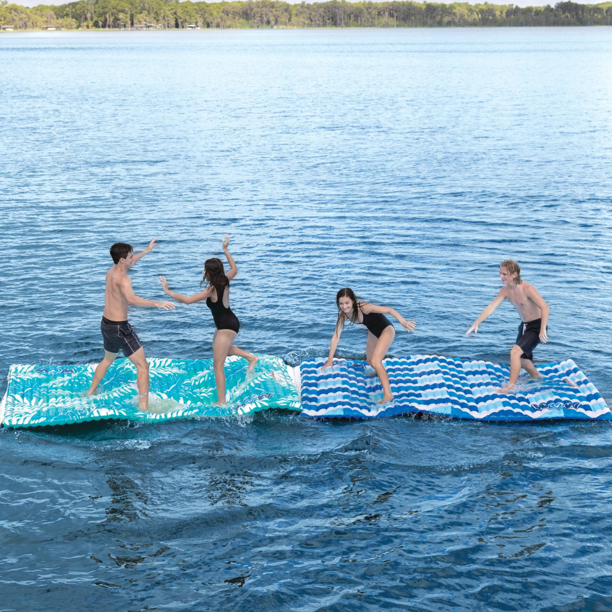 WOW Watersports Teal Palm Leaves Water Walkway-3