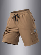 size standard summer cargo shorts for men, casual outdoor hiking multi-pocket shorts