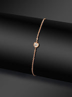 Delicate Summer Beach Rose Gold Chain Rhinstone Charm Anklets Women Jewellery-2