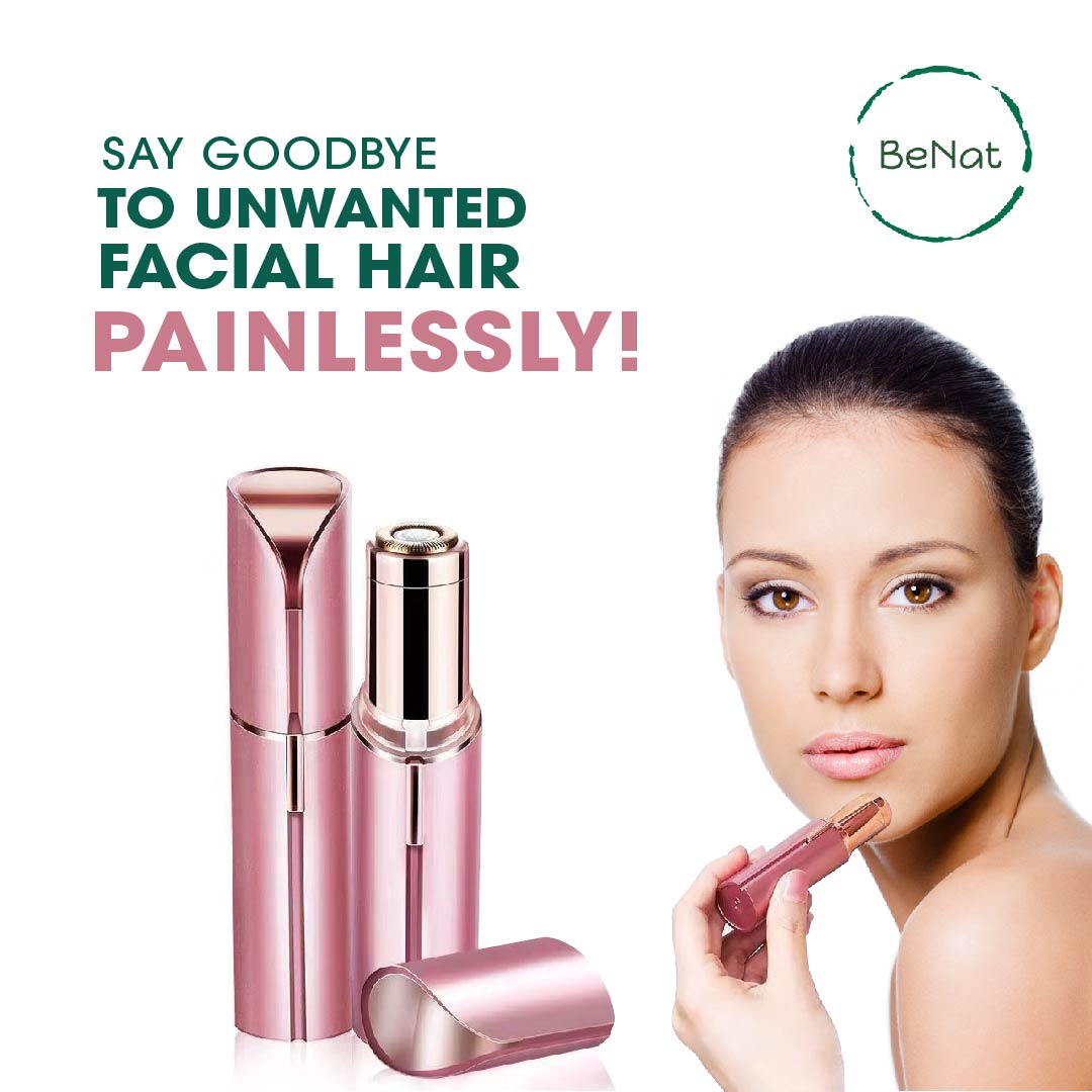 Facial Hair Remover for Women | Painless Peach Fuzz Remover with LED Light
