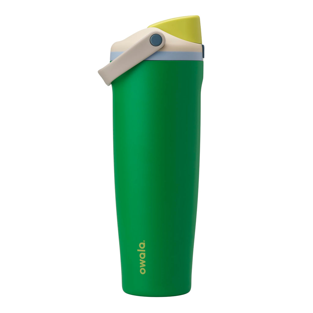 Owala FreeSip Sway Insulated Stainless Steel Water Bottle with Two-Way Spout, Built-In Straw and Bucket Handle, Made for Travel, School, and Sports, 30oz, BPA Free, Leak Proof, Putting Green
