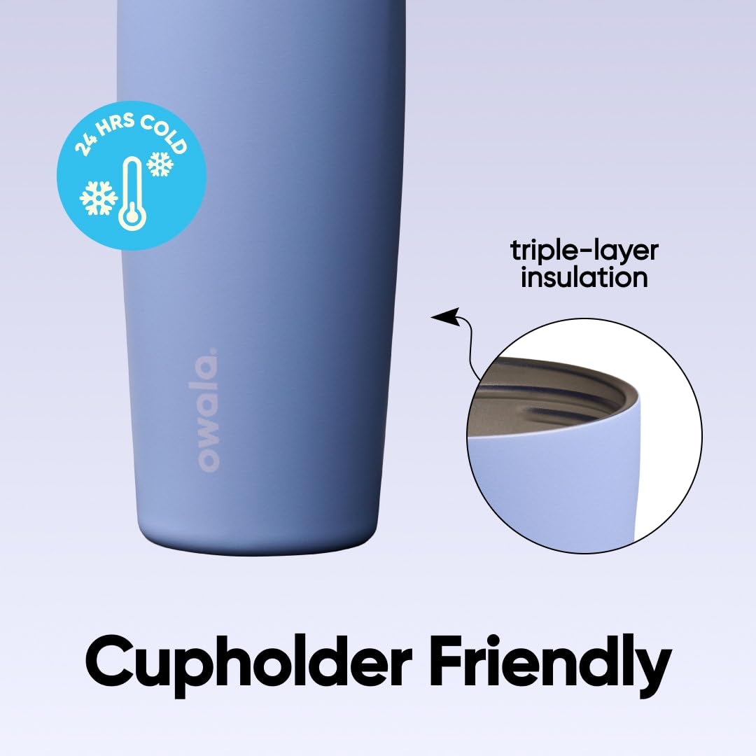 Owala FreeSip Sway Insulated Stainless Steel Water Bottle with Two-Way Spout, Built-In Straw and Bucket Handle, Made for Travel, School, and Sports, 30oz, BPA Free, Leak Proof, Putting Green