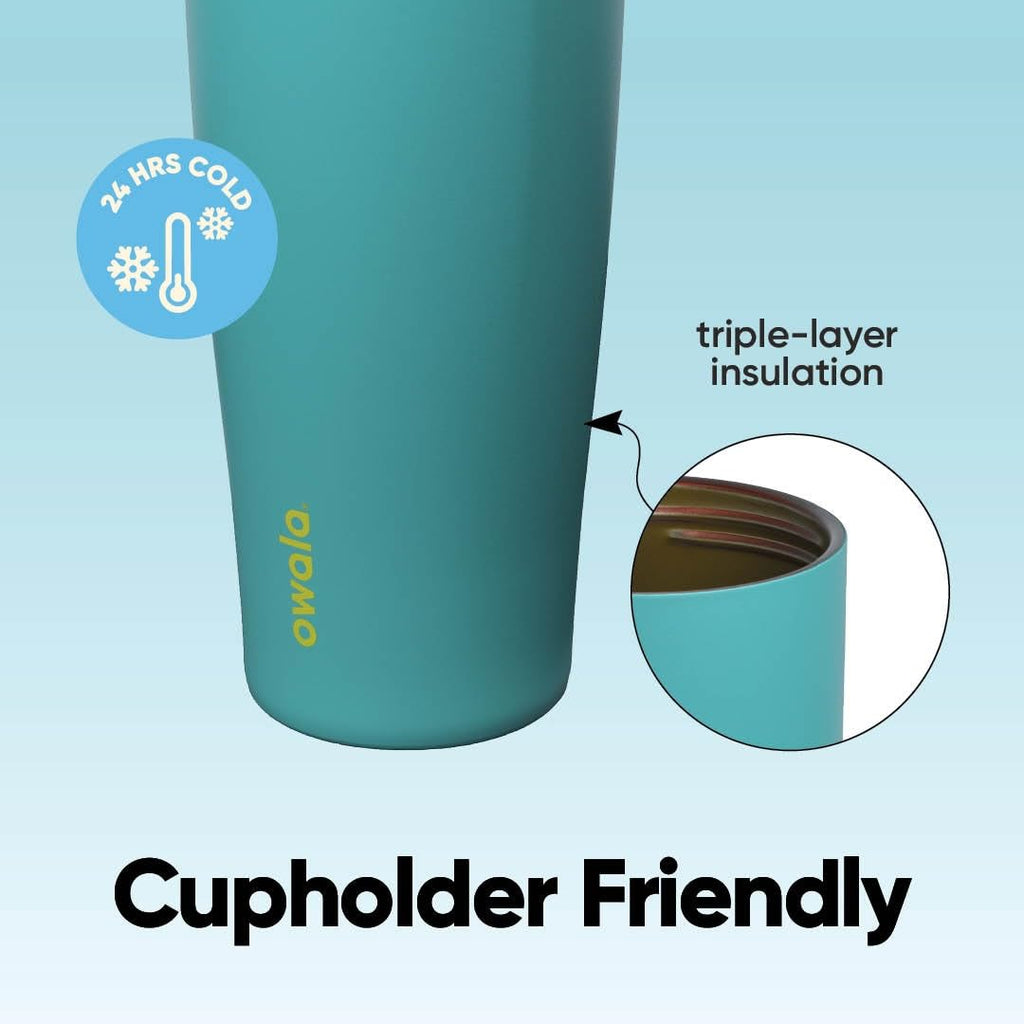 Owala FreeSip Sway Insulated Stainless Steel Water Bottle with Two-Way Spout, Built-In Straw and Bucket Handle, Made for Travel, School, and Sports, 30oz, BPA Free, Leak Proof, Putting Green