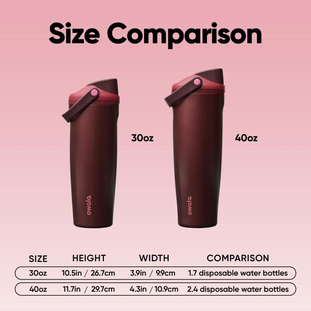 Owala FreeSip Sway Insulated Stainless Steel Water Bottle with Two-Way Spout, Built-In Straw and Bucket Handle, Made for Travel, School, and Sports, 30oz, BPA Free, Leak Proof, Putting Green