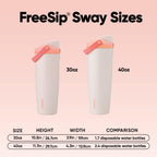 Owala FreeSip Sway Insulated Stainless Steel Water Bottle with Two-Way Spout, Built-In Straw and Bucket Handle, Made for Travel, School, and Sports, 30oz, BPA Free, Leak Proof, Putting Green