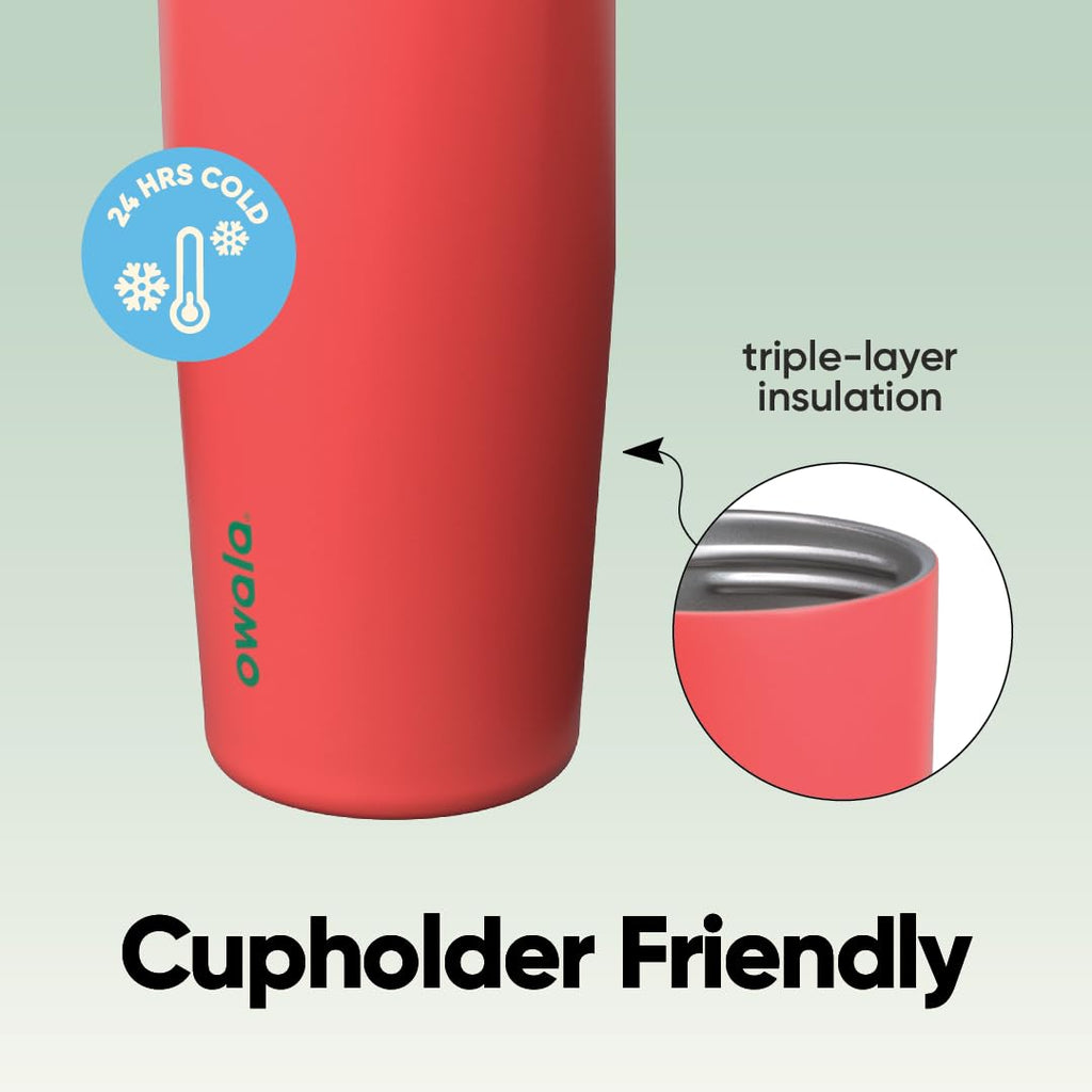 Owala FreeSip Sway Insulated Stainless Steel Water Bottle with Two-Way Spout, Built-In Straw and Bucket Handle, Made for Travel, School, and Sports, 30oz, BPA Free, Leak Proof, Putting Green