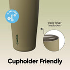 Owala FreeSip Sway Insulated Stainless Steel Water Bottle with Two-Way Spout, Built-In Straw and Bucket Handle, Made for Travel, School, and Sports, 30oz, BPA Free, Leak Proof, Putting Green