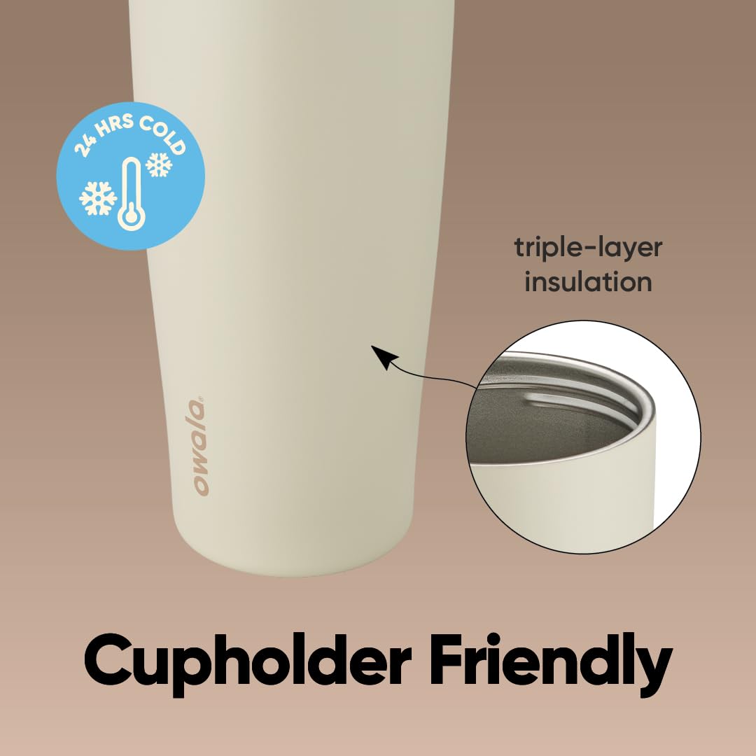 Owala FreeSip Sway Insulated Stainless Steel Water Bottle with Two-Way Spout, Built-In Straw and Bucket Handle, Made for Travel, School, and Sports, 30oz, BPA Free, Leak Proof, Putting Green