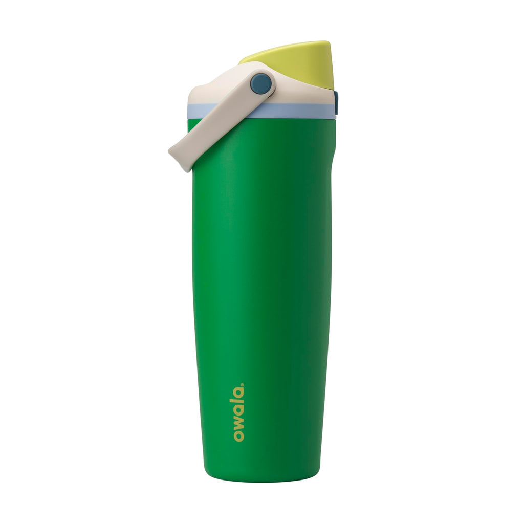 Owala FreeSip Sway Insulated Stainless Steel Water Bottle with Two-Way Spout, Built-In Straw and Bucket Handle, Made for Travel, School, and Sports, 30oz, BPA Free, Leak Proof, Putting Green