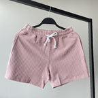 Summer striped cropped shorts for men and women's sports and casual shorts